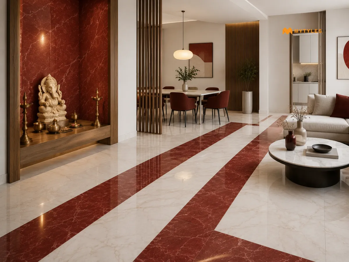 Why White And Red Full Body Vitrified Tiles Work In Indian Spaces 